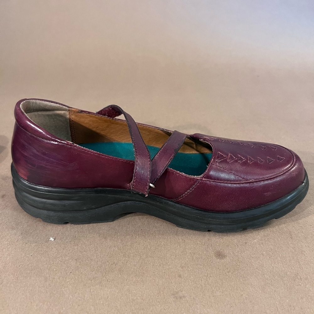 Dr.Comfort Burgundy Genuine Leather Platform Heel Marry Jane Betsy Shoes US 7.5 - Picture 2 of 14